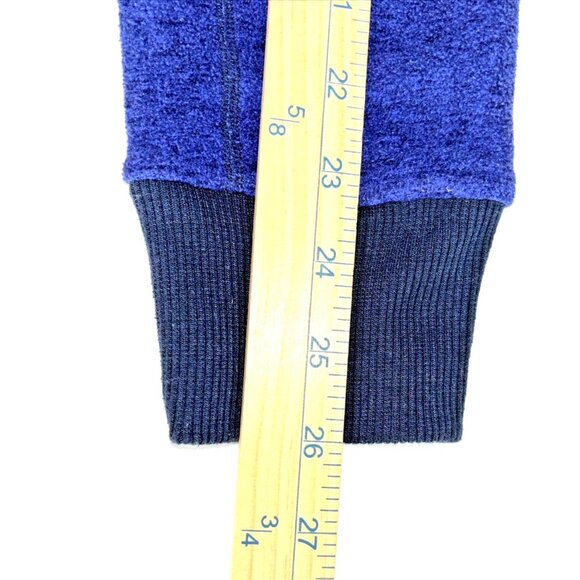 PrAna  Men's Blue Fleece Hoodie Full Zip Jacket Size M Long Sleeve Casual Sporty - Picture 5 of 7
